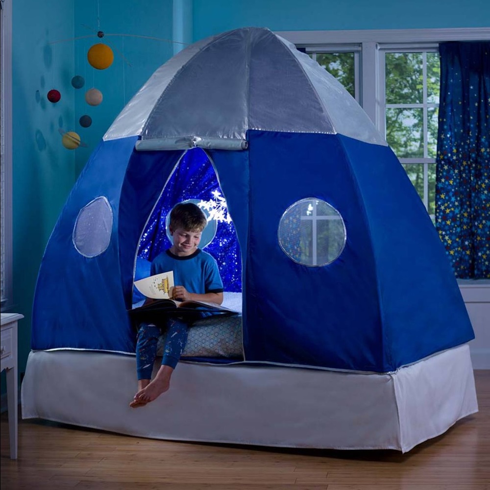 Galactic Spaceship Bed Tent with Starburst Light